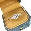 Anillo Longlongjin de plata s925 con diamantes redondos de 2 quilates, con diamantes de imitación femeninos y estrellas, a la moda, con diamantes grandes.