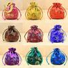 Bolsa de brocado com fundo redondo cor bolsa pequena para joias Jade Jade jade bolsa de brocado bolsa da sorte pequena bolsa de presente