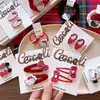 Nuevo clip para el pelo de gato con puntos de ola roja lindo para niños coreanos, par de pinzas BB con lazo lindo para niñas, cuerda