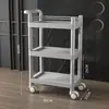 Carrito de empuje móvil para coche de alta gama de lujo ligero, estante de almacenamiento, carrito de herramientas para instrumentos, carrito pequeño especial para patio