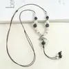 Accesorios de Collar de Cerámica Jingdezhen para Mujer, Nuevo Estilo Chino Lanyard para Ropa, Sencillo y Versátil, Collar para Suéter de Estudiante, Estilo Largo