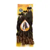 Fabricante directo fibra de alta temperatura cabello rizado francés 355g 18/20/ 22 pulgadas multicolor peluca de fibra sintética postizo