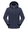 Chaqueta shell personalizada de grado profesional con impresión personalizable, de una sola capa, cortavientos e impermeable, ropa para exteriores para camping, senderismo, montañismo, team building, rompevientos