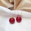 Pendientes elegantes de perlas grandes de celebridades de Internet 2019 Pendientes de cereza Pendientes de perlas exageradas de moda europea y americana Pendientes de mujer