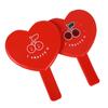 Espejo de Mano de Plástico, Espejo de Mano para Maquillaje, Espejo con Mango de Logo Personalizable, Espejo de Maquillaje con Forma de Corazón, Espejo Pequeño de Regalo