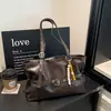 Bolsa Tote Casual Grande Capacidade Estilo Coreano 2026 Inverno Nova Bolsa de Ombro Único Feminina Simples Versátil Doce Cool Bolsa para Motocicleta