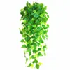 Trepadeiras artificiais com folhas de plástico, adequadas para pendurar na parede interna, plantas pendentes e cestos suspensos.