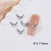 Manicure Francesa em Formato de Diamante com Decorações de Strass, Luxo Leve, Arte de Unhas com Strass Branco Deslumbrante, Decorações de Arte de Unhas Prontas