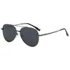 Gafas de Sol Polarizadas Metálicas Retro de Marco Grande para Hombres con Doble Puente para Conductores, Gafas de Sol para Proteger del Sol, Gafas de Pesca, Gafas Aviador