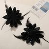 Tecido Elegante Retro Strass Quente Franja de Pena Rosa Grampo de Cabelo DIY Feito à Mão Acessórios para Cabeça Roupas Acessórios