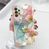 Adecuado para Funda de Teléfono Móvil A07 Samsung S25Ultra A16 Hoja de Loto Dorada A72 Patrón A90 Funda Protectora S24 TPU Suave