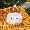 Bolsa de Celular Gatinho Xadrez Morango Menina Fofa Renda Original Acessório de Chaveiro de Nicho