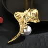 Moda Europeia e Americana Francesa Retro INS Luz de Luxo Indústria Pesada Zircônio Ginkgo Broche High-end Light Luxury Corpete Acessórios Mulheres