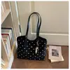 Bolso Lindo de Chica con Lunares para el Brazo Mujeres de Gran Capacidad Estilo Coreano Versátil Bolso Tote Moda Nicho Bolso de Hombro Cruzado