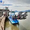 Barco cosechador de jacinto de agua, maquinaria para la limpieza y cosecha de plantas acuáticas de ríos y canales, barco recolector de basura totalmente automático