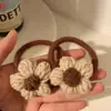 Estilo retrô menina clip de tubarão faixa de cabelo de lã tricotada cor café com leite grampo de cabelo acessório de cabelo grampo de cabelo outono e inverno clip de cabelo