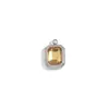 Accesorios de Joyería Geométrica Simples y Únicos Europeos y Americanos Acero Inoxidable Chapado en Oro de 18K Colgante Cuadrado de los Doce Signos del Zodiaco para Mujeres