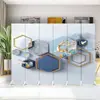 Biombo Estilo Chino para Sala de Estar, Oficina, Plegable Móvil para Bloquear Entrada de Dormitorio con Carácter "Fu" para Uso Doméstico