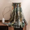 Bufanda de Seda Nueva Colección Primavera-Verano con Protección Solar para Mujer, Bufanda Ligera de Gasa, Bufanda para Vacaciones en la Playa, Chal de Doble Uso para Aire Acondicionado