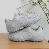 Zapatos Deportivos Casuales de Caña Baja Nuevos Otoño 2026 Malla Transfronteriza Suela Gruesa Zapatos de Papá de Moda Versátiles con Cordones Zapatos Blancos