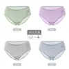 Ropa Interior Femenina Seda Helada Sin Marca Verano Delgado Algodón Puro Entrepierna Cintura Media Transpirable Calzones para Niñas