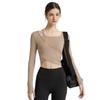 Novidade Outono e Inverno 2026 Roupas de Yoga Femininas Tops Esportivos com Bojo para Corrida ao Ar Livre Pilates Fitness Tops Femininos de Manga Longa