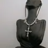 Collar Colgante Estilo Hip-Hop Punk Europeo y Americano para Mujeres, Cadena para Clavícula de Diseño de Nicho, Cadena de Suéter de Gama Alta
