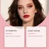 Gloss Labial Zephoco Cereja Hidratante Transfronteiriço, Não Oleoso, Maquiagem Labial Brilhante, Macio, Elástico e Leve