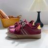 Zapatos de Lona Rojos Pelson para Mujer 2024 Nuevas Explosiones Invierno Combinación Total Zapatos Chic Leche Zapatos Casuales