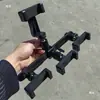 Barra Transversal de Extensão de Metal com Quatro Posições Suporte Móvel para Transmissão ao Vivo Braçadeira Universal para Haste Redonda Suporte de Extensão Acessórios para Suporte de Telefone