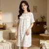 Camisola com Estampa Floral para Mulheres, Estilo Princesa Doce e Fofo de Verão, Roupa de Casa Leve de Verão, Saia de Pequena Produção de Designer