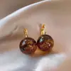 Pendientes Geométricos Metálicos Color Café Maillard Retro Otoño e Invierno Pendientes de Lujo de Gama Alta Accesibles Elegantes de Nicho
