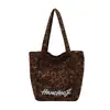 2026 Estampado de Leopardo Gran Capacidad Moderno Versátil Estilo Coreano Estilo Ins Bolso de Hombro Único Bolso de Mano Tote Retro Casual para el Trabajo