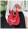 Bolso Sencillo de Letras Estilo Coreano Bolso de Hombro para Viajes Cotidianos Gran Capacidad Alto Valor de Color Doble Propósito Bolso de Lona Rayada