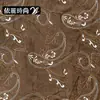 Tecido em estoque com bordado paisley em fio de camurça em estilo vintage para vestidos, casacos e bolsas femininas de outono e inverno