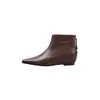 Botas Chelsea Aumentadoras de Altura Invisíveis Cheias de Textura Couro Bovino 2026 Inverno Salto Bloco Salto Médio Bico Quadrado Pequeno Botas de Couro Genuíno Femininas