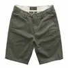 Venta al por mayor de Pantalones Cortos Casuales para Hombre Lavados de Verano con Textura Venta al por mayor de Pantalones Cortos de Trabajo de Color Sólido de Algodón Puro para Uso Personal