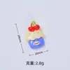 Bolo de Sobremesa de Cereja Brinquedo de Comida Desenho Animado Artesanal DIY Acessórios para Piranha Acessórios de Resina Cola de Creme Pacote de Materiais