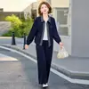 Conjunto de Dos Piezas de Moda 2026 Primavera, Otoño, Invierno para Madres, Tallas Grandes, Rejuvenecedor, Elegante, Casual, Adelgazante, Atuendo Versátil