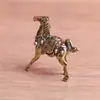 Lingote de Latón Puro con Forma de Caballo, Símbolo de Fortuna con Forma de Caballo, Caballo del Zodiaco, Decoración Vintage para el Hogar, Mascota de Té para Escritorio, Adorno de Cobre Artesanal