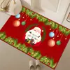 Alfombra de Piso de Terciopelo de Cristal con Ambiente Navideño Transfronterizo para Entrada, Resistente a Manchas y al Desgaste, Felpudo Antideslizante para Puerta de Entrada del Hogar