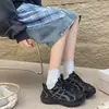 Zapatillas tipo "dad sneakers" de suela gruesa y bloques de color para mujer, nuevos zapatos deportivos casuales para primavera y otoño 2026, versátiles para el día a día, que aumentan la altura, para estudiantes