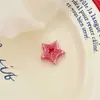 Material Acrílico para Abalorios con Agujero Recto Cuentas Dulces Huecas en Forma de Estrella Accesorios DIY Llavero Cadena para Teléfono Decoración
