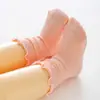 Calcetines para Niños, Algodón Puro, Sin Costuras, No Aprietan, Calcetines de Media Pantorrilla para Bebés, Niños y Niñas, Absorbentes de Sudor, Transpirables, Clase A, Colores Caramelo