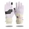 Luvas Femininas de Inverno para Tela de Toque Luvas de Esqui Outdoor à Prova de Vento Quentes Ciclismo Dedo Inteiro Plus Veludo Montanhismo Comércio Exterior