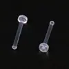 Moda Europeia e Americana design de unha de osso da orelha fivela de parafuso em forma de U transparente personalidade com furos piercing de nariz anel de nariz joia