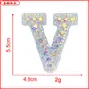 En stock color blanco parche con letras de pedrería pegatinas de tela accesorios para ropa fabricantes de accesorios suministro directo