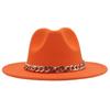 Nueva Cadena Acrílica Transfronteriza de Venta Caliente Sombrero de Escenario Multicolor para Hombre y Mujer Sombrero de Fieltro de Lana Sombrero de Jazz Sombrero