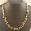 Colar Europeu e Americano com Fivela Geométrica Criativa Joias Artesanais Transfronteiriças Estilo Harajuku Corrente Tipo Clipe de Papel com Fivela de Uma Palavra