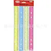 Pacote com 4 Réguas Coloridas de Plástico Vazadas de 30cm com Furos para Desenho de Estudante, Réguas Longas de Plástico, Atacado de Fabricante de Papelaria